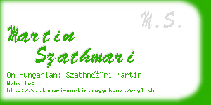 martin szathmari business card